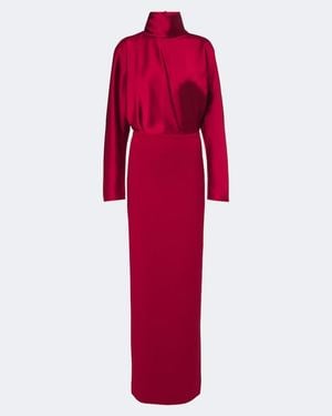 Solace London Robe Sedgewick Aus Crepe Und Satin - Rot