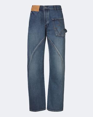 JW Anderson Jeans Twisted Workwear - Azul