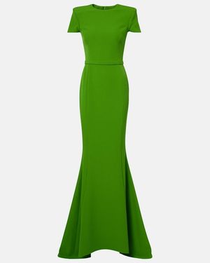 Safiyaa Parker Crepe Gown - Green
