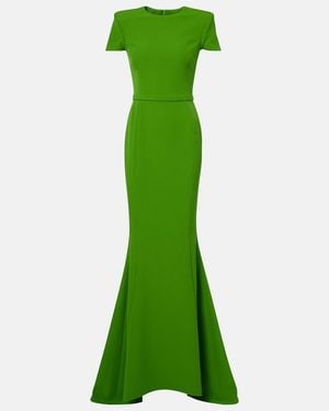 Safiyaa Parker Crepe Gown - Green