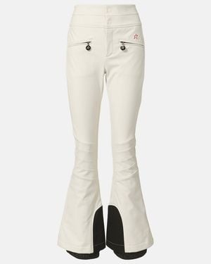 Perfect Moment Aurora High-Rise Soft Shell Flared Ski Trousers - White