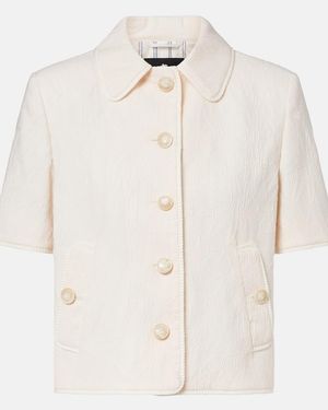 Etro Cottton-Blend Jacquard Jacket - White