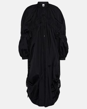 Noir Kei Ninomiya Draped Cotton Midi Dress - Black