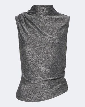 Veronica Beard Top Mylie Aus Lame-Jersey - Grau