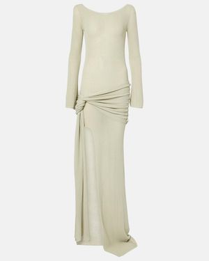AYA MUSE Astra Cotton-Blend Maxi Dress - White
