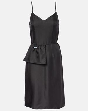 Prada Silk Twill Slip Dress - Black