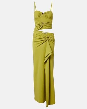 Christopher Esber Orbit Cotton-Blend Midi Dress - Green
