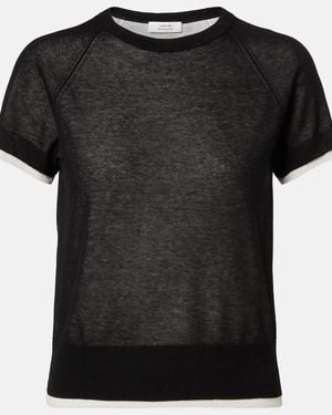 Vince Camiseta De Mezcla De Algodon - Negro