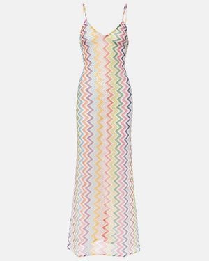 Missoni Zigzag Open-Back Maxi Dress - White