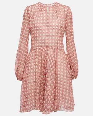 Giambattista Valli Polka-Dot Flared Minidress - Pink