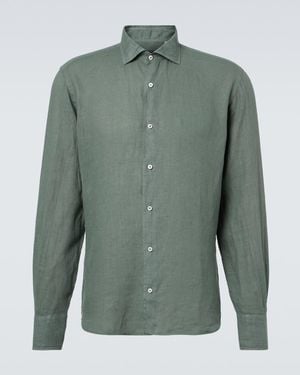 Fedeli Nick Linen Shirt - Green
