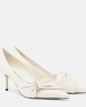 Jimmy Choo Verzierte Pumps Rafi Aus Leder - Weiß