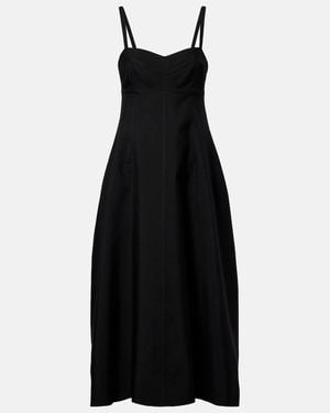 Jil Sander Gabardine Midi Dress - Black