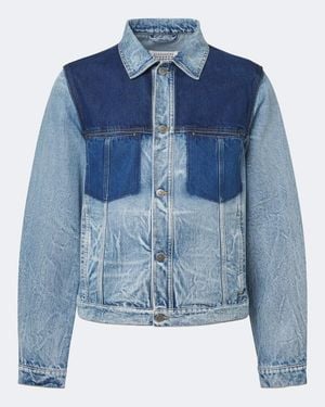 Maison Margiela Patchwork Denim Jacket - Blue
