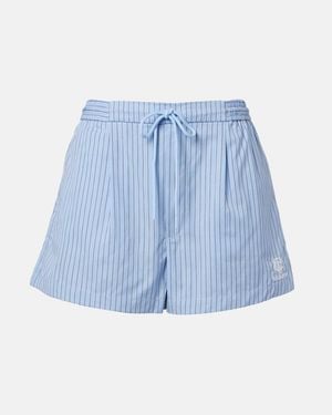 Polo Ralph Lauren X Wimbledon Striped Cotton Shorts - Blue
