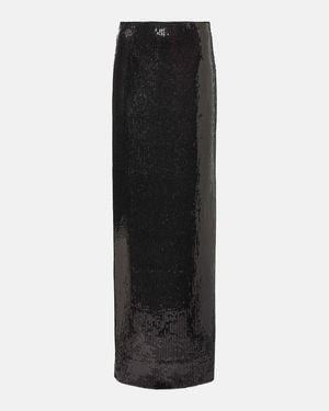 Galvan London Falda Beating Heart Con Lentejuelas - Negro