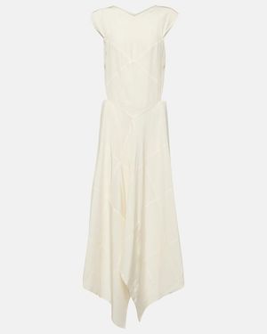 JOSEPH Danube Silk Crepe De Chine Midi Dress - White