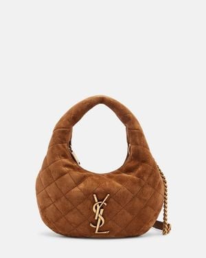 Saint Laurent Bolso Icarino Mini De Ante Acolchado - Marrón