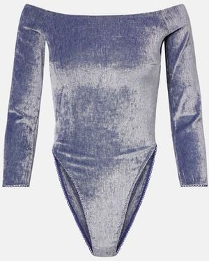 JACQUES WEI Body Con Encaje - Azul