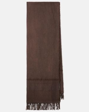 The Row Merisi Cotton And Linen Scarf - Brown