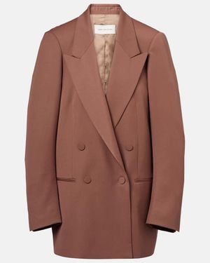 Dries Van Noten Oversized Wool Blazer - Brown