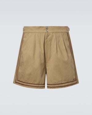Bode Cotton Twill Bermuda Shorts - Natural