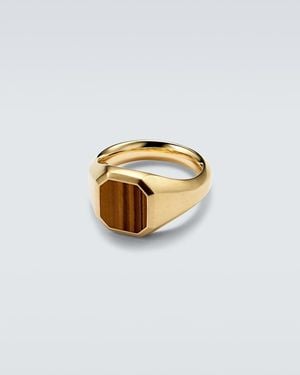 David Yurman Ring Streamline Aus 18Kt Gelbgold Mit Tigerauge - Mettallic