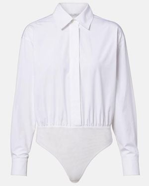 Max Mara Body Aere De Popelin De Algodon Y Tul - Blanco