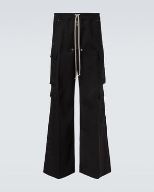 Rick Owens Cargobelas Virgin Wool Cargo Trousers - Black
