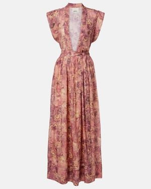 Isabel Marant Melissa Printed Silk Voile Maxi Dress - Red