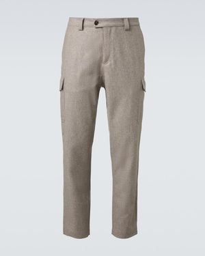 Brunello Cucinelli Wool Tapered Trousers - Grey