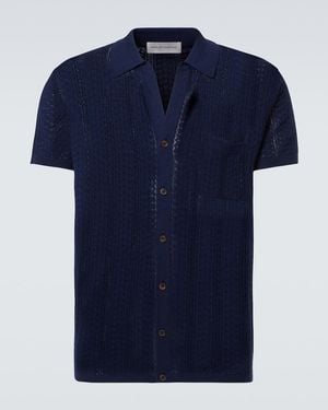 King & Tuckfield Knitted Wool Shirt - Blue