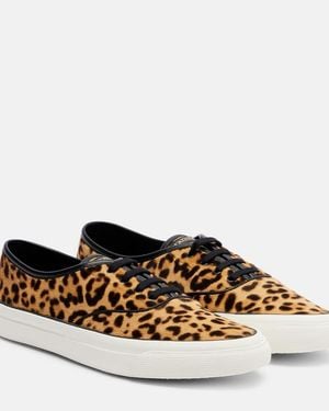 Aquazzura Minimalist Animal-Printed Leather Trainers - Brown