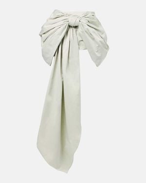 Acne Studios Falda Corta Drapeada Con Lazo - Blanco