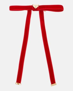 Prada Velvet Hair Clip - Red