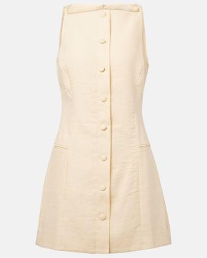 Faithfull the Brand Ambra Linen Minidress - Natural