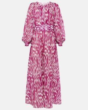 Eres Tornado Balloon-Sleeve Maxi Dress - Pink
