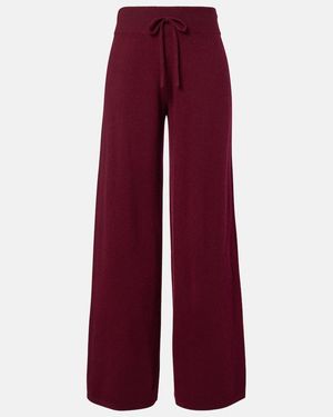 Lisa Yang Sofi Cashmere Wide-Leg Trousers - Red