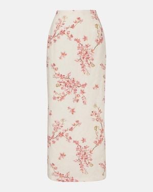 Agua Bendita Lirica Paraiso Linen Maxi Skirt - Pink