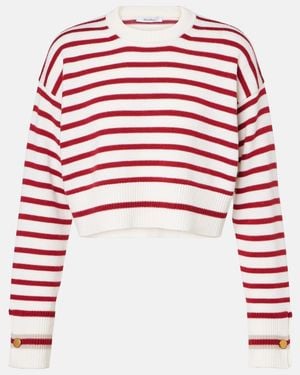 Max Mara Dorotea Striped Virgin Wool Jumper - Red