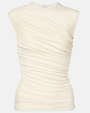 Agolde Ester Ruched Tank Top - Natural