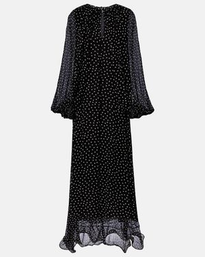Dorothee Schumacher Dancing Dots Polka-Dot Maxi Dress - Black