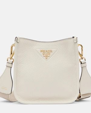 Prada Mini Leather Shoulder Bag - Natural