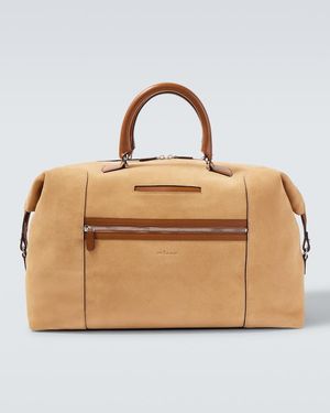 Kiton Weekender Aus Veloursleder Mit Leder - Braun