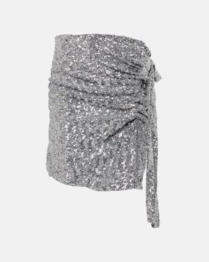 Rabanne Sequined Miniskirt - Gray