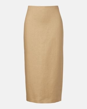 Max Mara Veranda Linen Pencil Skirt - Natural