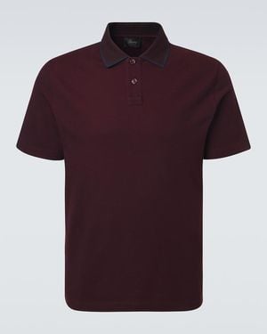 Brioni Polo De Pique De Algodon - Rojo