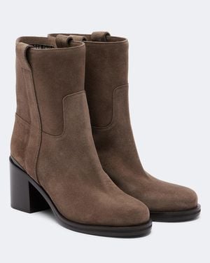 Brunello Cucinelli Monili Suede Ankle Boots - Brown
