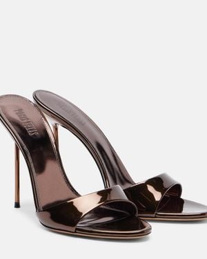 Paris Texas Lidia 105 Patent Leather Mules - Brown