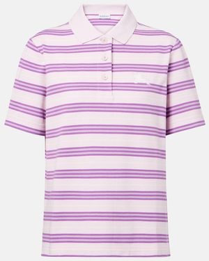 Burberry Icon Stripe Cotton Polo Shirt - Pink